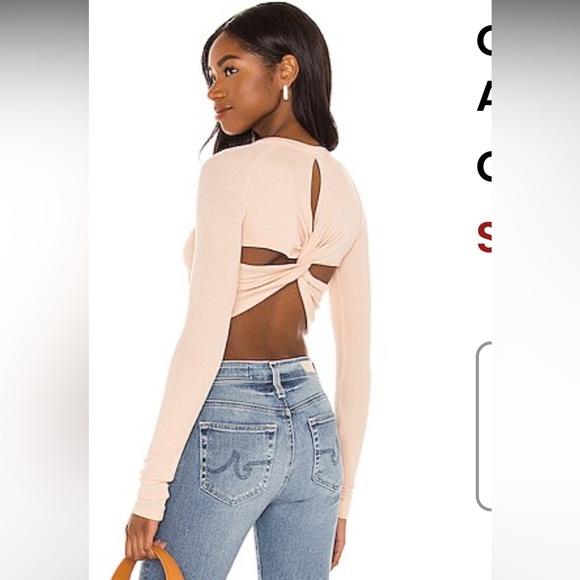 NEW WITH TAGS ALIX NYC COLES LONG SLEEVE CROP TOP WITH CUT-OUTS - Picture 3 of 7